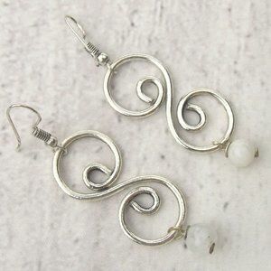 Anju Banjara Collection Earrings Antique Silver Amethyst Artisan Handcrafted